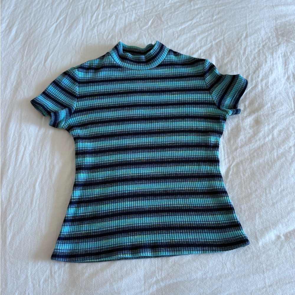 Counterparts Vintage Multicolor Striped Short Sleeve Top